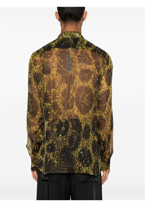 camicia larry fogpocket uomo verde RICK OWENS | RU01E5287 SP13209